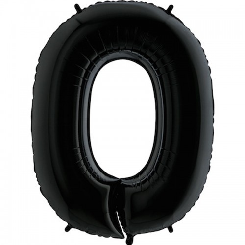 Balão Número 0 Preto Balão Número 0 Preto